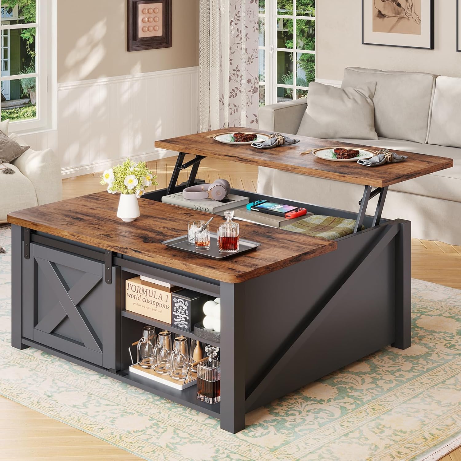 SEDETA 31.5in Lift Top Coffee Table with Storage for Living Room