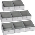 Trapezoid Storage Bins for Closet Organization - 8 Pack