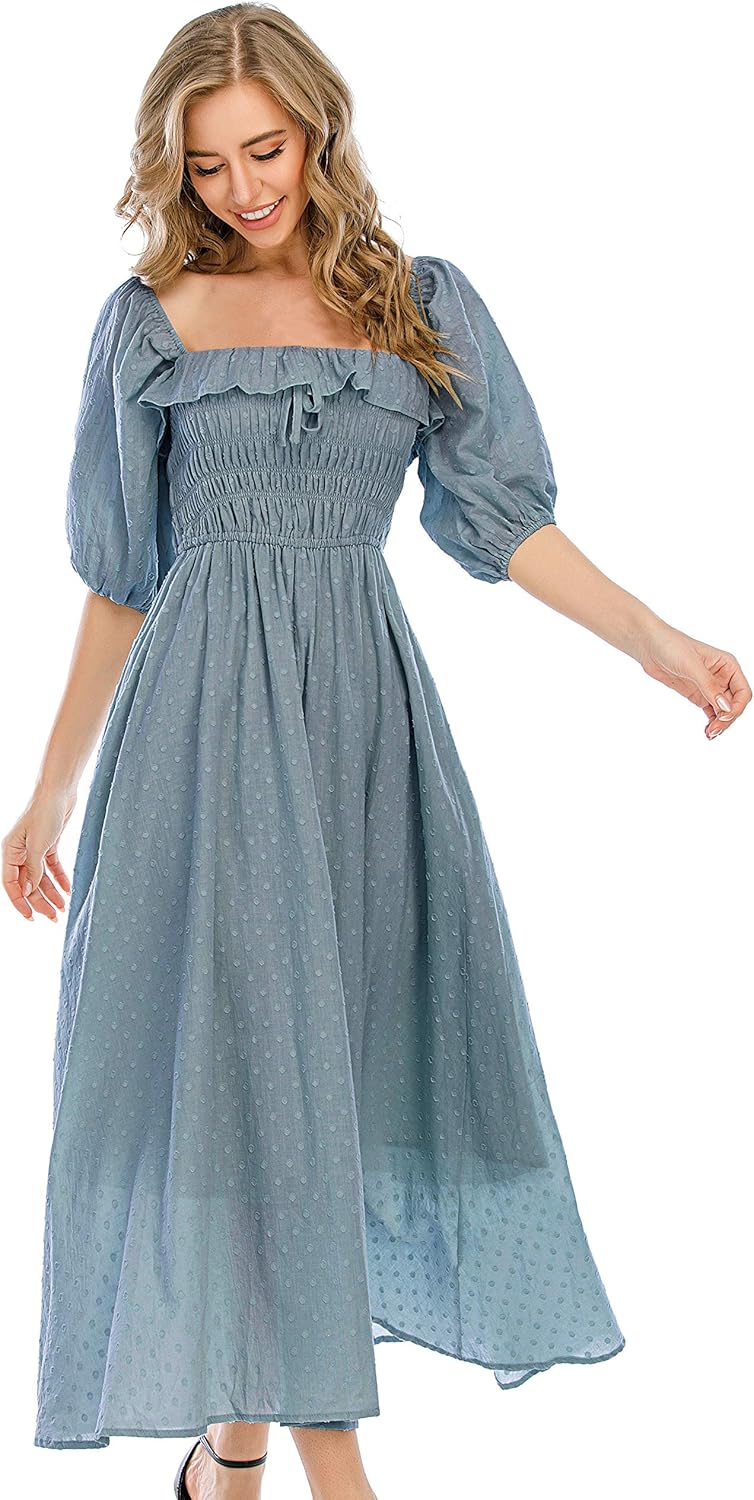 R.Vivimos Women Summer Half Sleeve Cotton Ruffled Dress Review