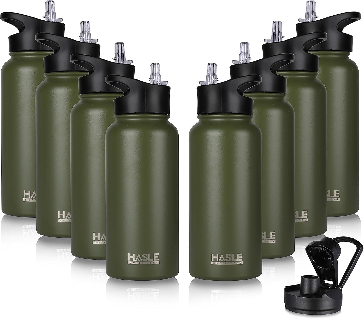 32 oz Insulated Water Bottle with 2 Lids for Active Lifestyles