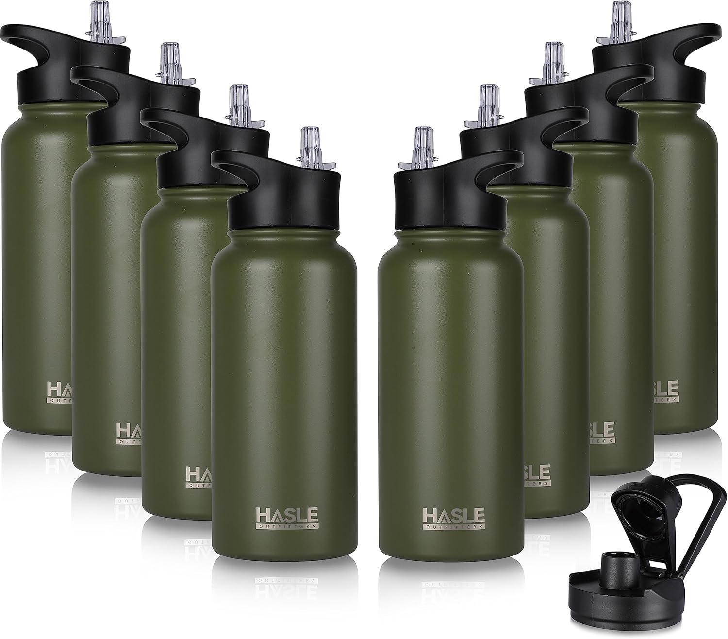 32 oz Insulated Water Bottle with 2 Lids for Active Lifestyles
