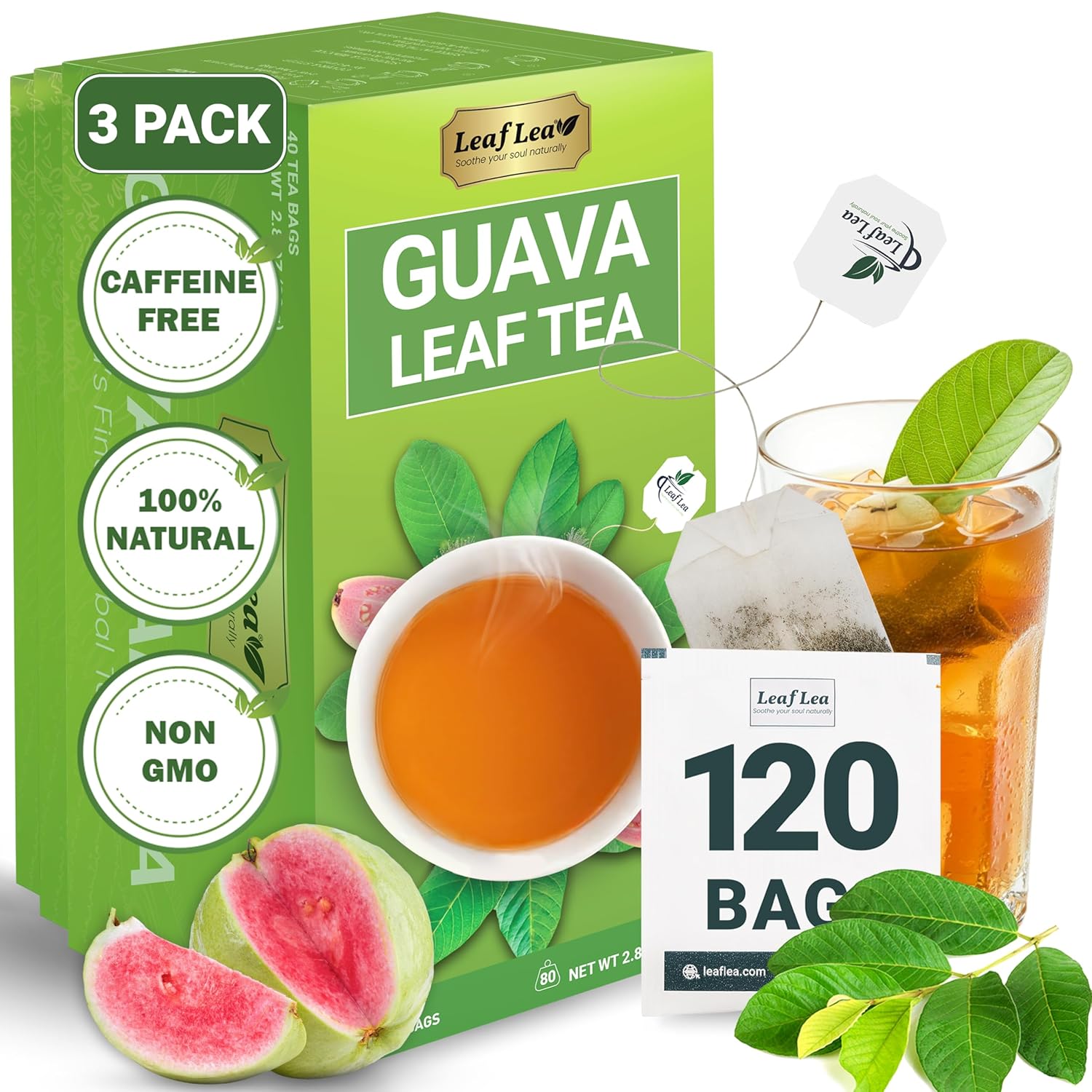 Premium Guava Leaf Tea Bags for Natural Wellness and Flavor