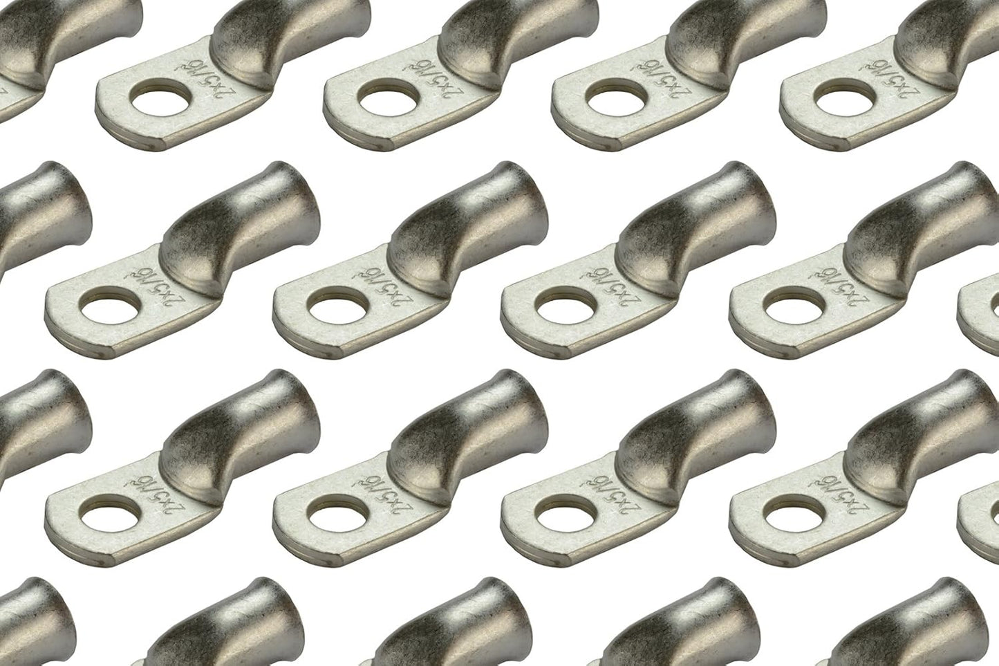 TEMCo 50 Pack Tinned Copper Welding Battery Cable Ends for Durability