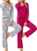 Ekouaer Women's 2 Piece Sleep Set for Comfort and Chic Style