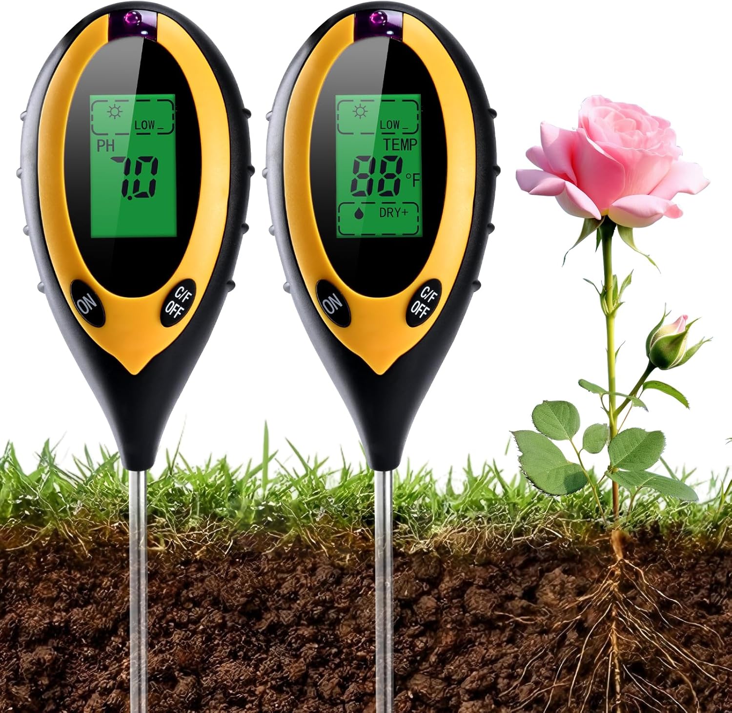 4-in-1 Soil pH Tester Digital for Indoor and Outdoor Plants