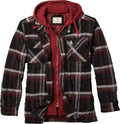 Legendary Whitetails Mens Plaid Flannel Shirt Jacket Quilted Hooded