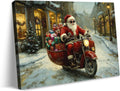 Vintage Santa Canvas Wall Art 48x32in - Festive Framed Print