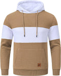 Yundobop Men's Plaid Jacquard Pullover Hoodie - Warm Casual Fit