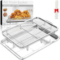 Extra Large Air Fryer Basket for Oven with Parchment Paper Set