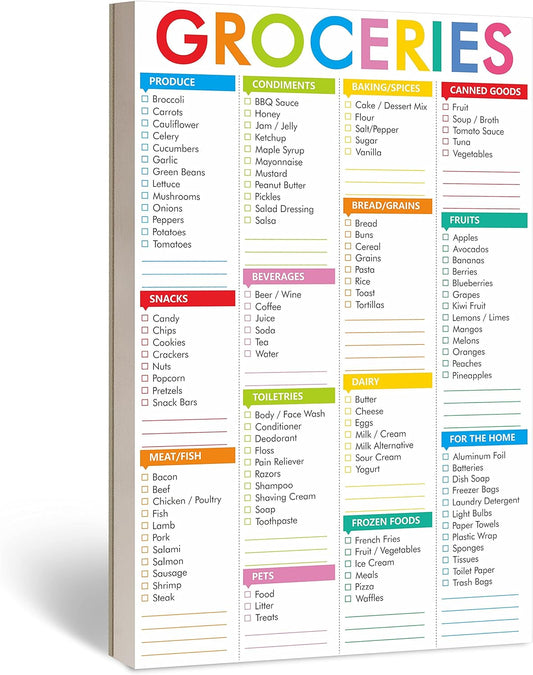 Stay Organized with 90-Sheet Grocery List Magnet Pad!