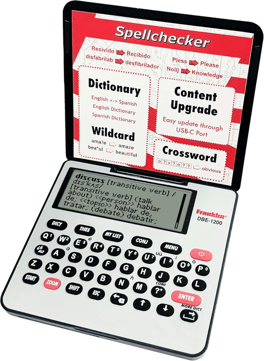 Bilingual Electronic Dictionary English-Spanish with LCD Screen