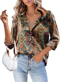Satin Silk Button Down Shirt - Dressy Casual Blouse for Work