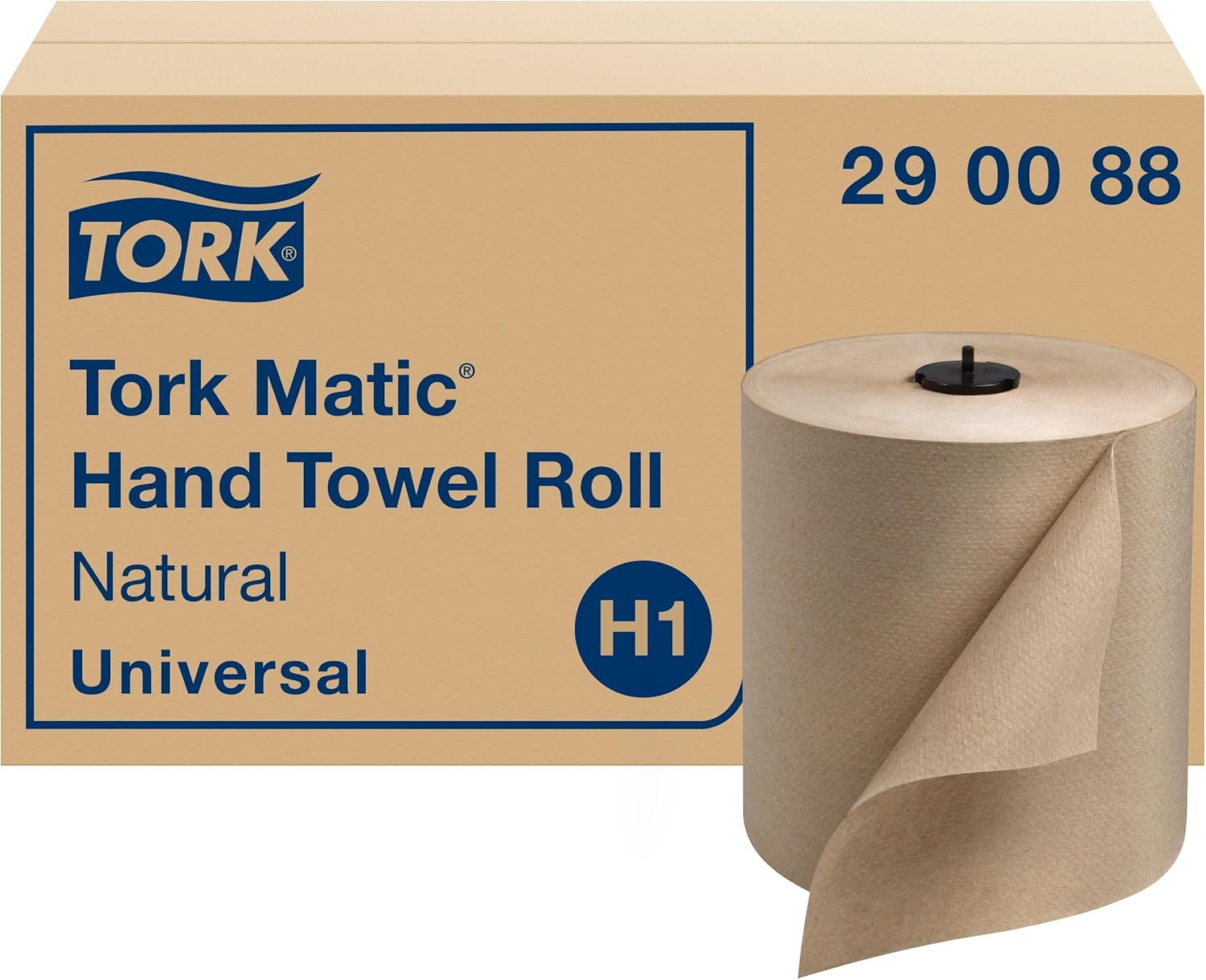 Tork Matic Paper Hand Towel Roll Natural H1, 100% Recycled Fiber