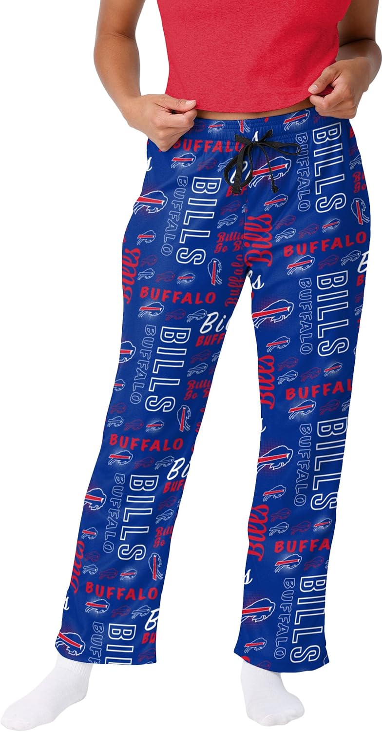 FOCO Women's NFL Team Logo Mini Print Lounge Pants for Comfort