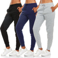 BottomLine 3 Pack Sweatpants Women - Cozy Fleece Joggers Elevate