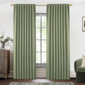 Sage Green Blackout Curtains 102 in Panels - Room Darkening Thermal