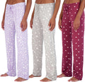 Womens Ultra-Soft Comfy Pajama Lounge Pants 3 Pack - Cozy Fit Shoes