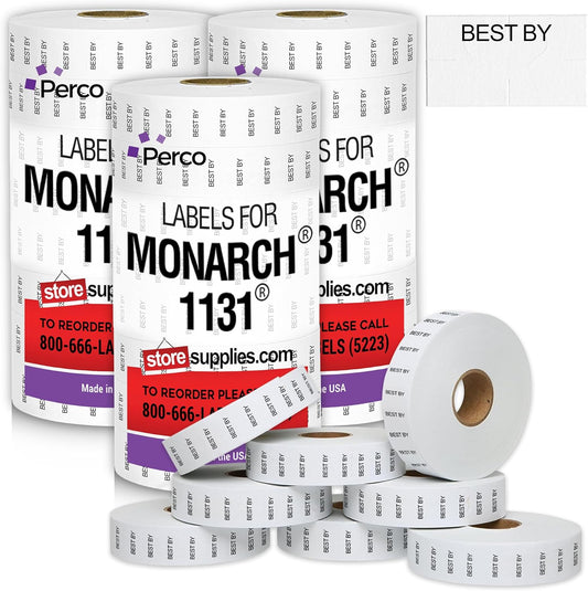 Best By Labels for Monarch 1131 Price Gun - 60,000 Labels