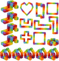Wacky Tracks 24 Pack Fidget Toy Party Favors - Colorful Snap Click Set