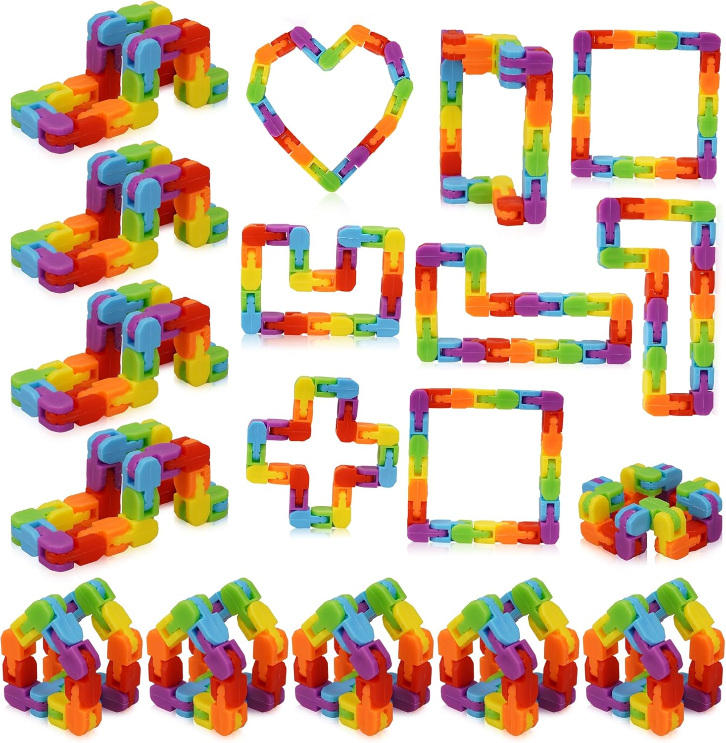 Ganowo Wacky Tracks 24 Pack: Snap & Click Sensory Fidgets