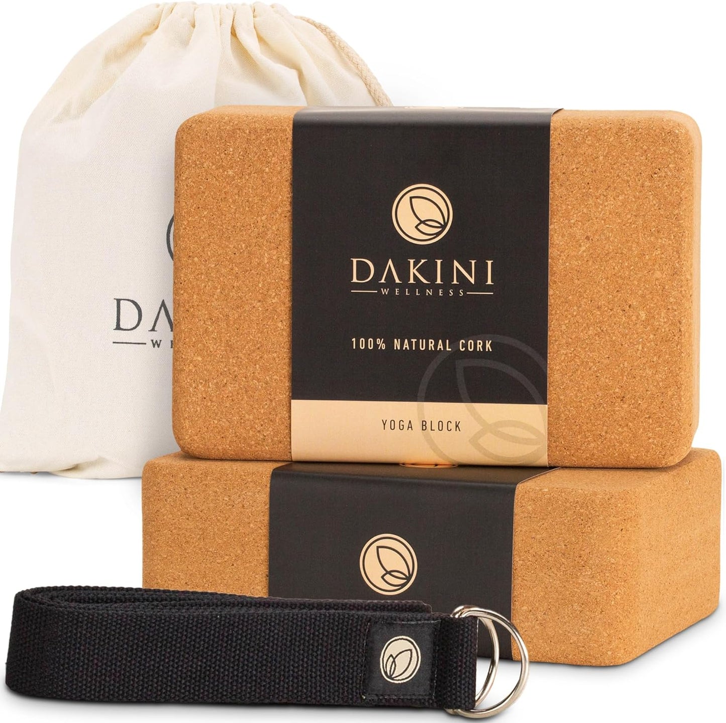 High Density Cork Yoga Blocks Set- Improve Stability