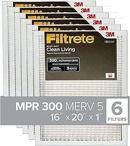 Filtrete 16x20x1 Air Filter MPR 300 for Clean Living