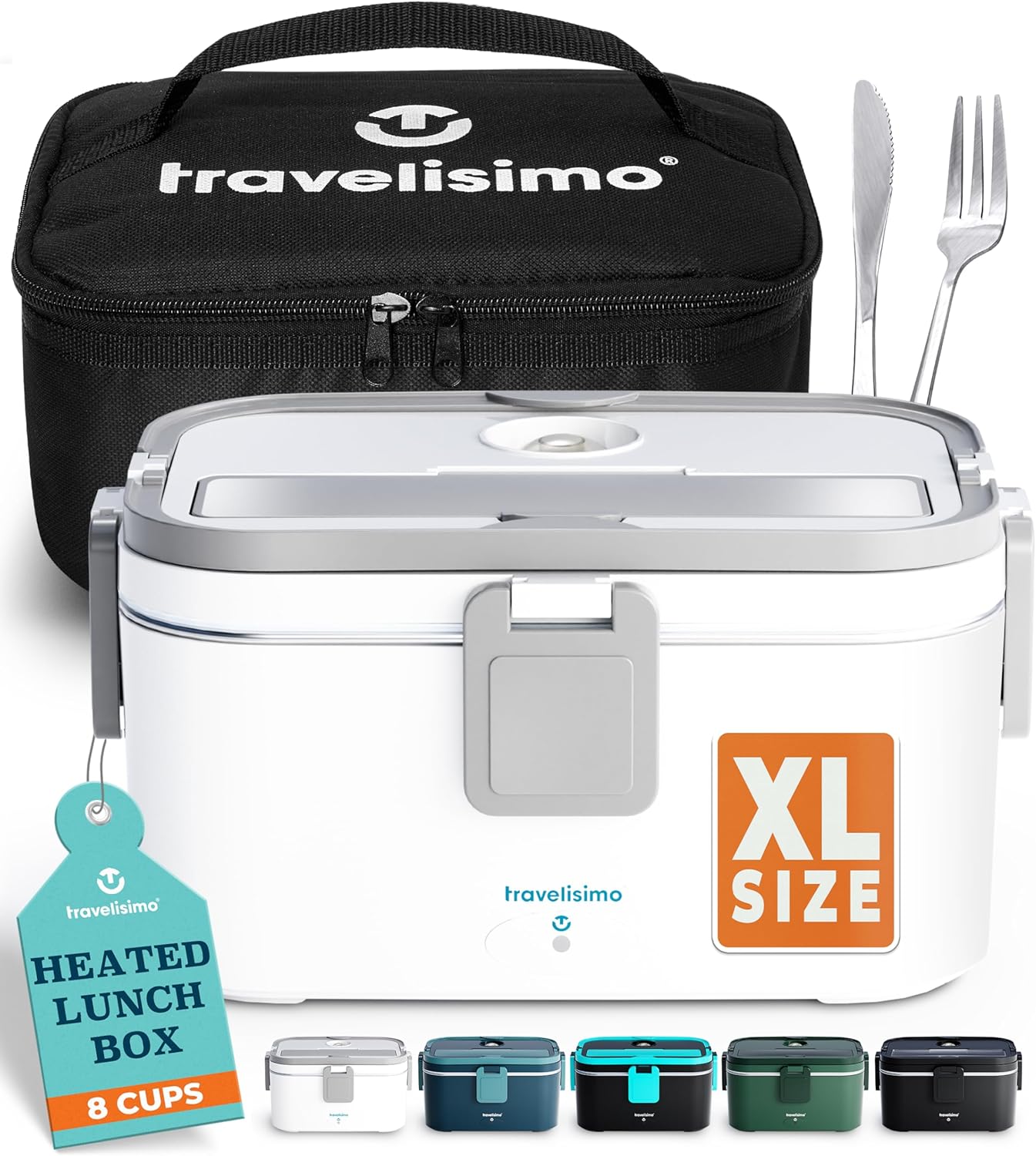 Extra-Large Electric Lunch Box for Adults - 1.8L Portable Warmer