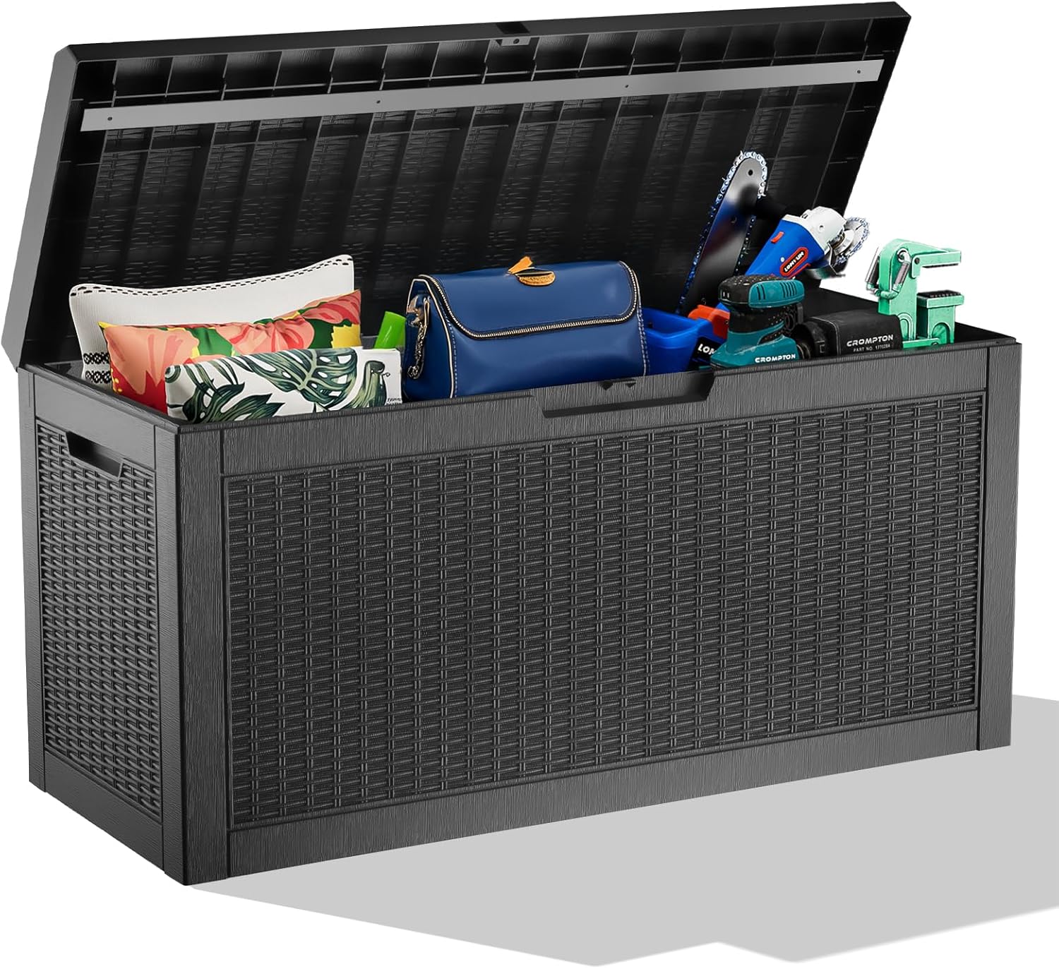 60 Gallon Waterproof Resin Deck Box for Outdoor Storage Needs