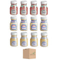 Mini Condiments Variety Pack with 12 Glass Bottles for Flavor