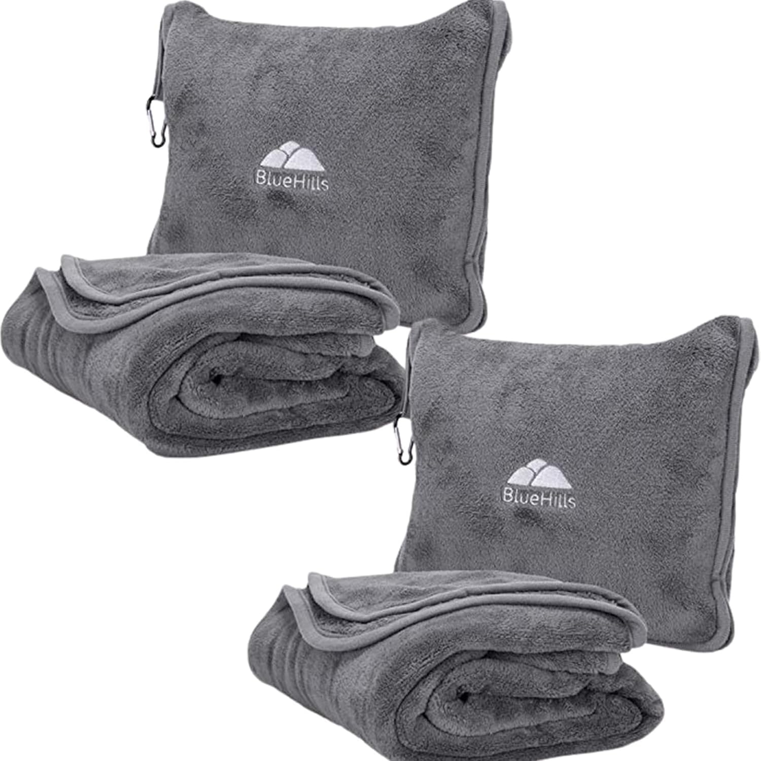 Premium Soft Travel Blanket Pillow for Airplane Comfort