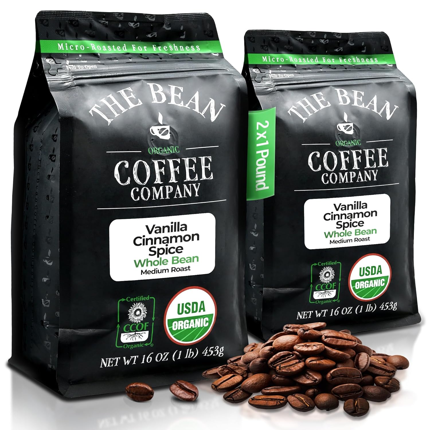 Holiday Bean Organic Coffee - Vanilla Cinnamon Spice Delight