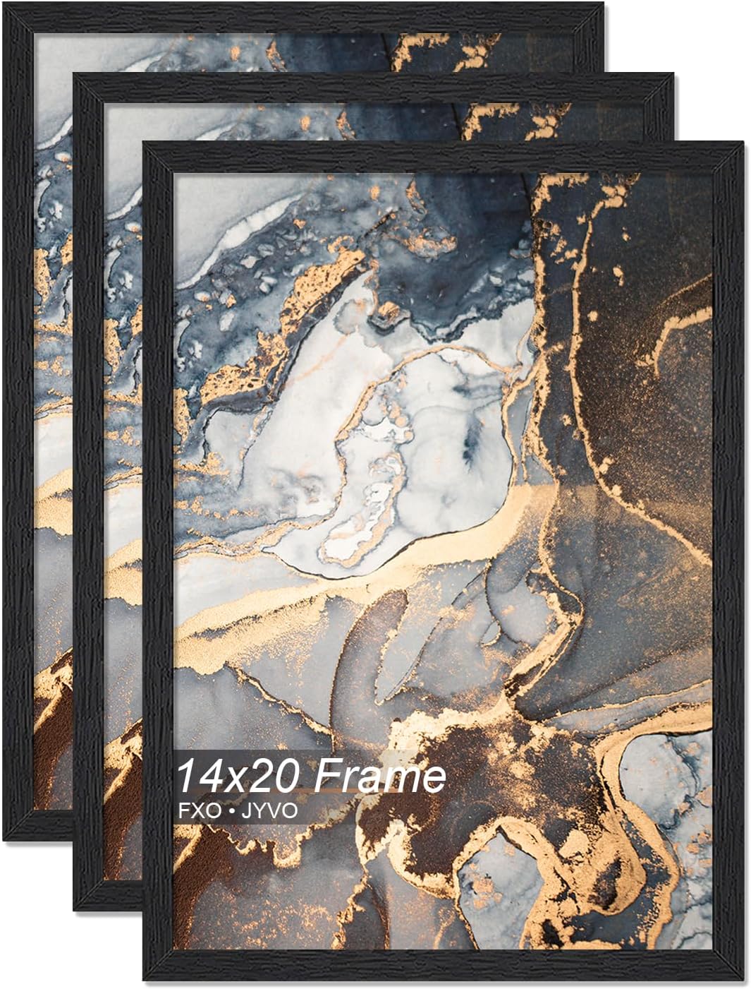Engineered Wood 14x20 Picture Frame Set of 3 for Photos