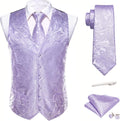 Men's Paisley Jacquard Vest 5PCS Set - Classic Formal Waistcoat