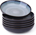 Large Pasta Bowls 38oz Ceramic Set of 6 - Reactive Glaze Dinnerware