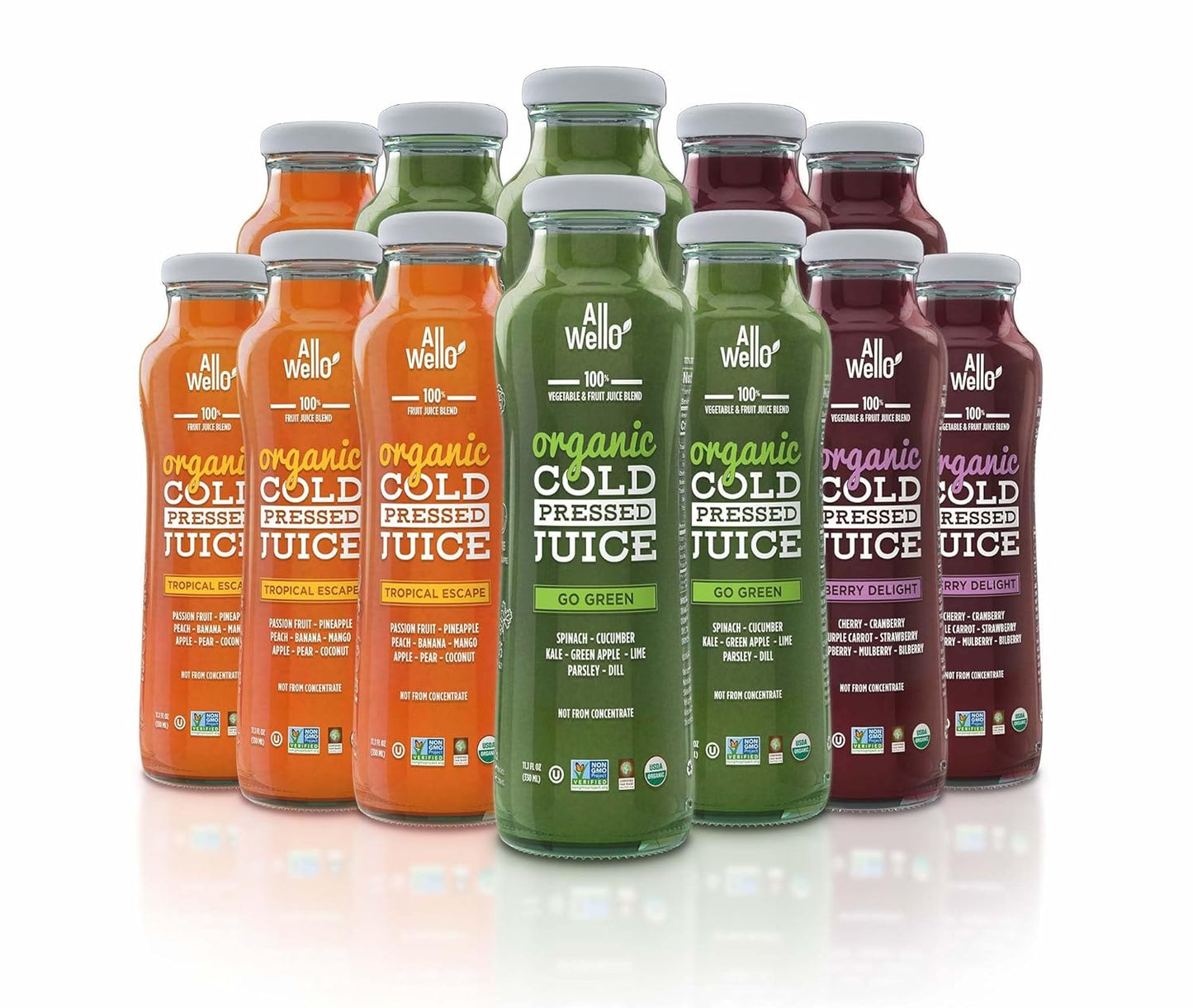 AllWellO Organic Cold Pressed Juice Drinks Variety Pack Review