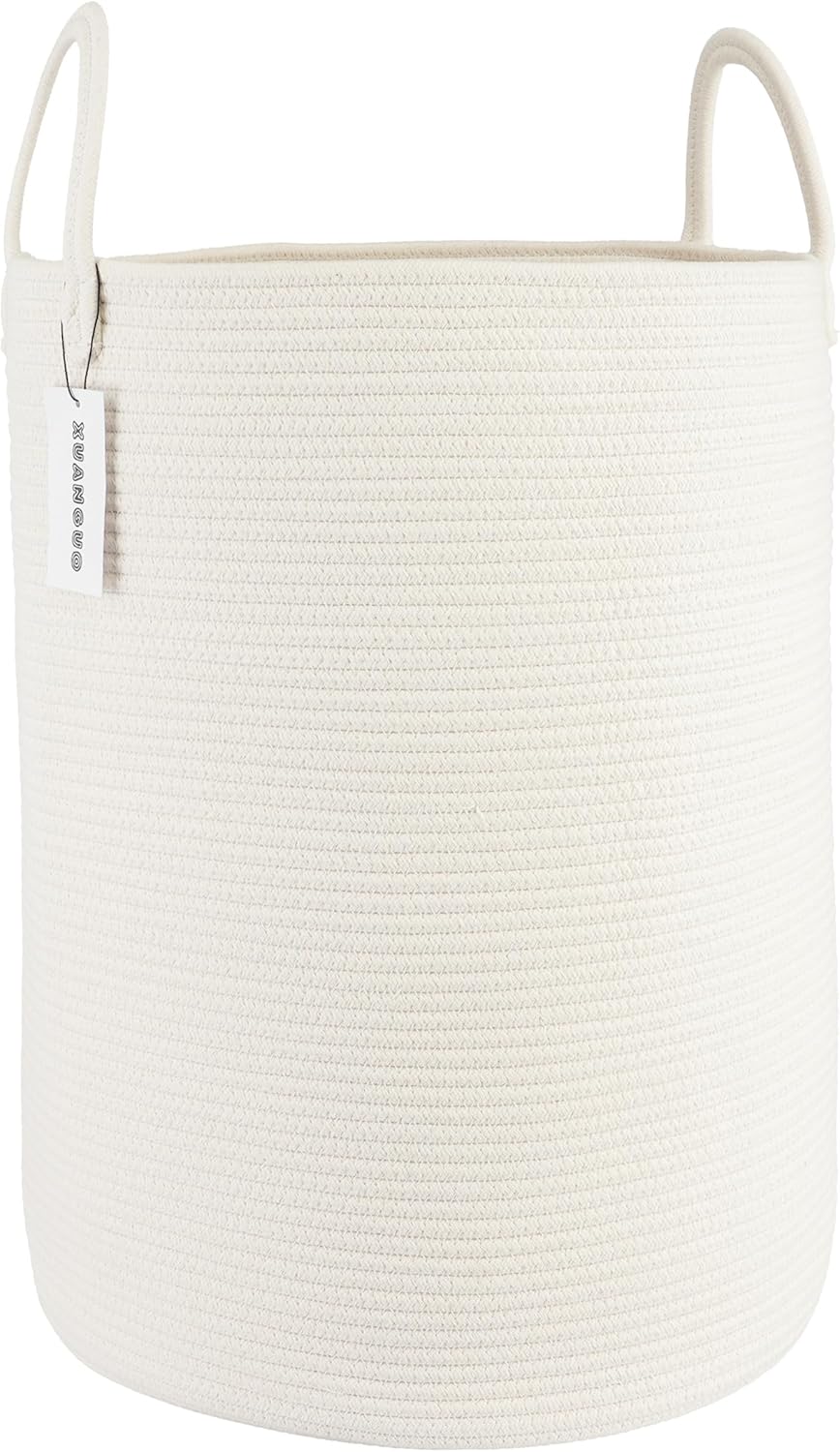 Cotton Rope Laundry Basket Hamper for Stylish Storage Needs