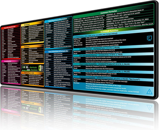 Excel Shortcuts XL Desk Pad - Ultimate Efficiency Boost!