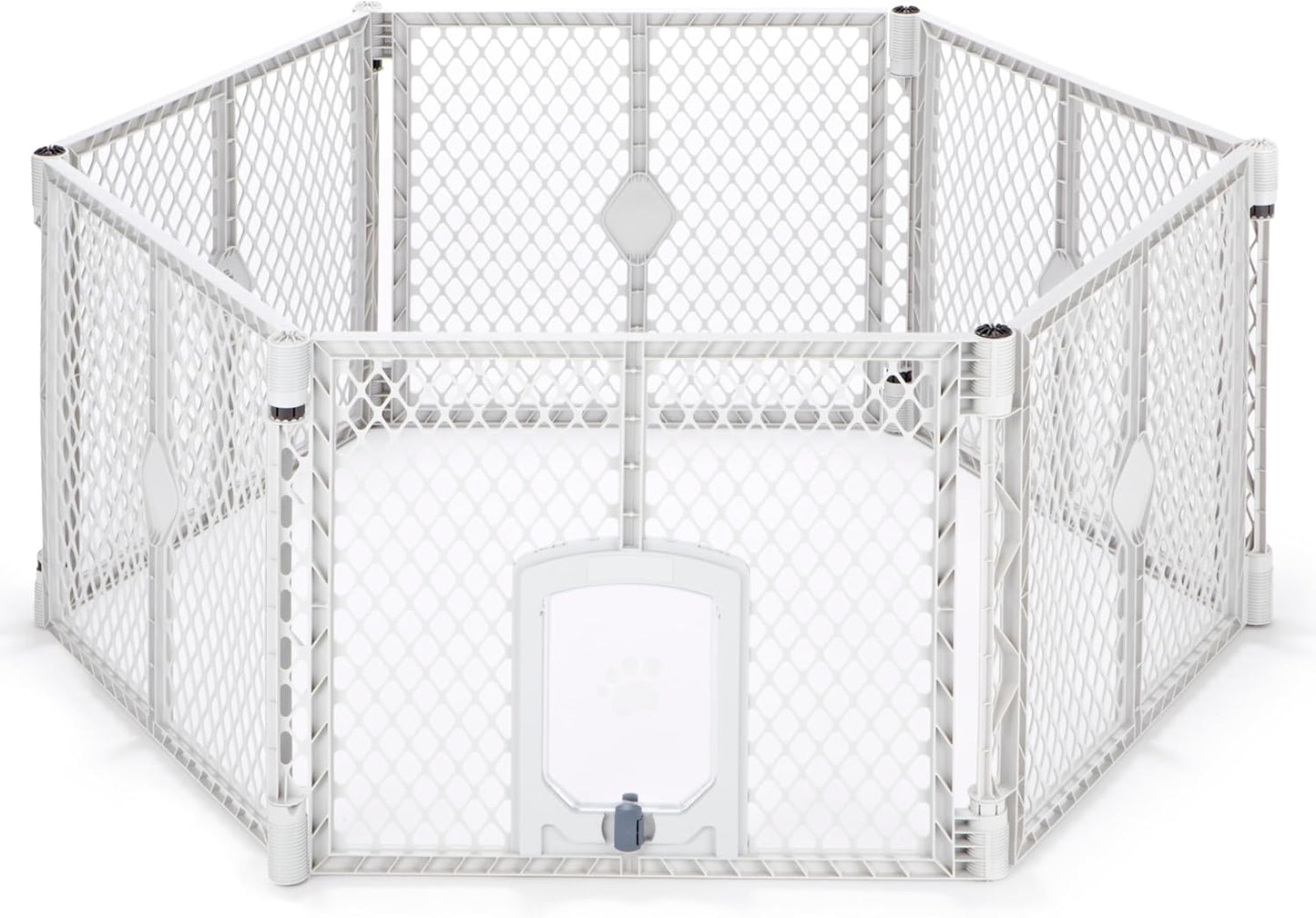 Customizable Folding Dog Playpen with Passage Flap-Door
