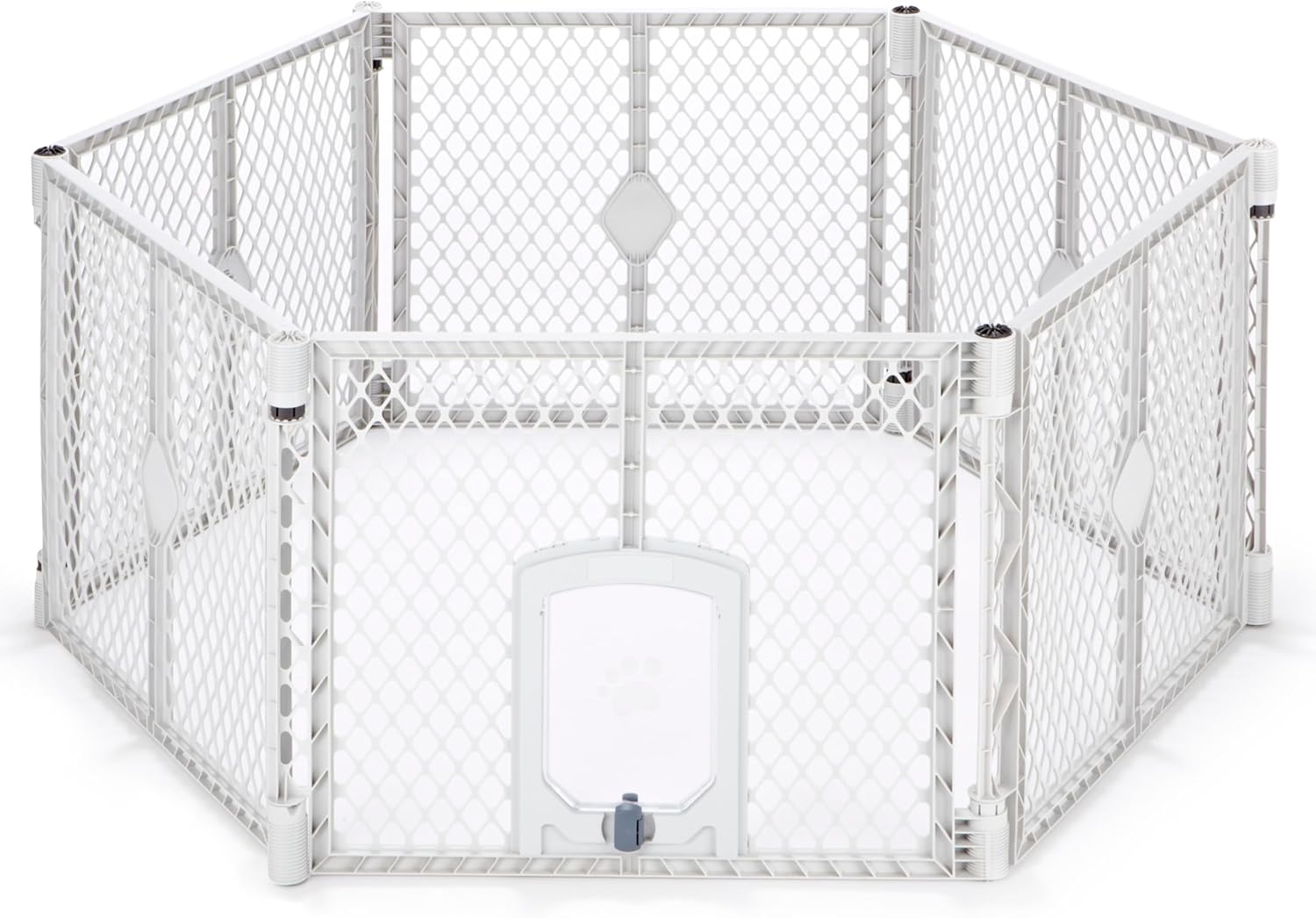 Customizable Folding Dog Playpen with Passage Flap-Door