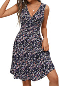 Effortless GUBERRY Women's V Neck Sundress with Sleeves and Pockets