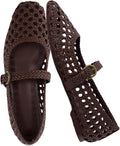 CUSHIONAIRE Weston Womens Hand Woven Ballet Flats - Memory Foam Shoes