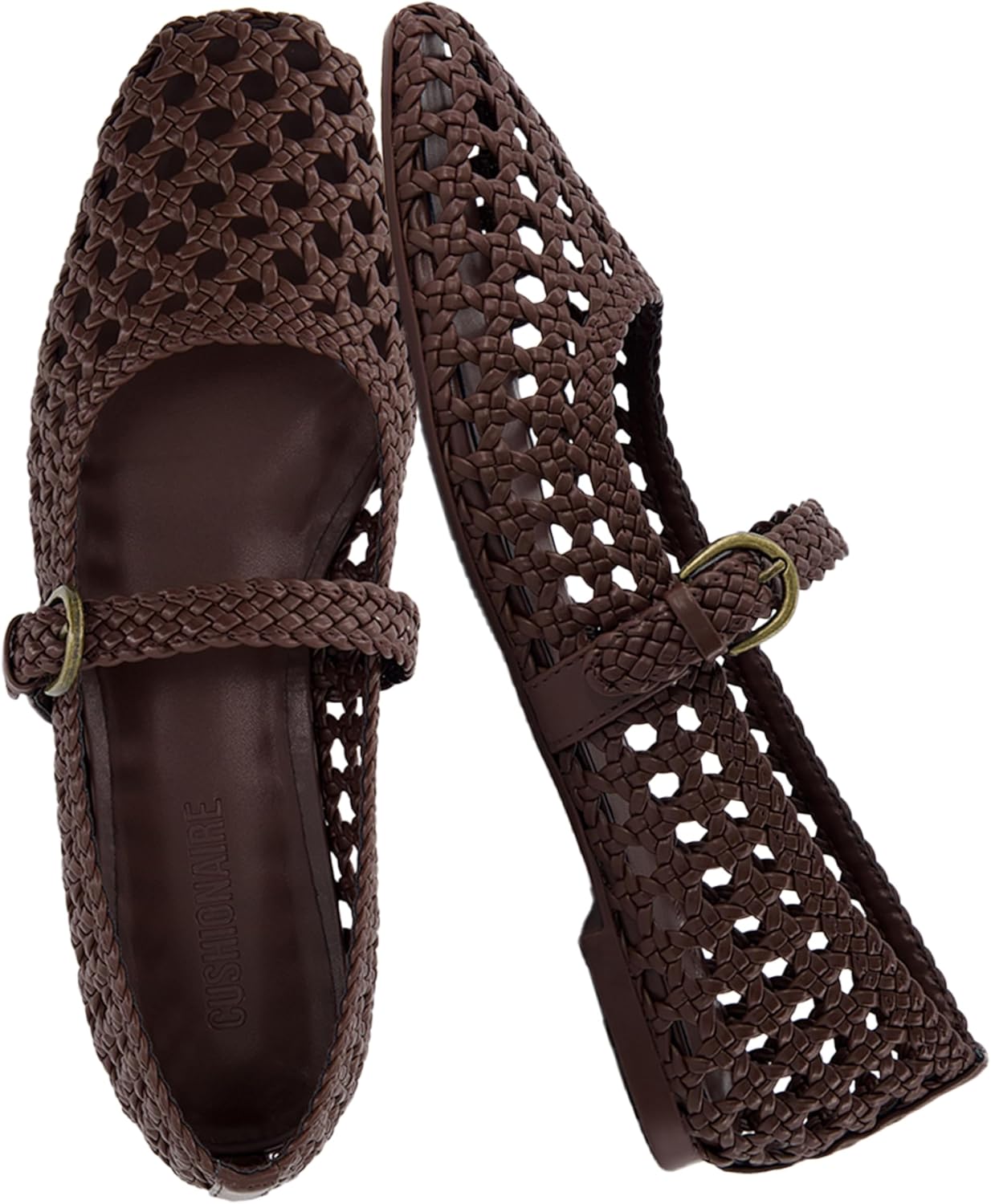 CUSHIONAIRE Weston Womens Hand Woven Ballet Flats with Comfort