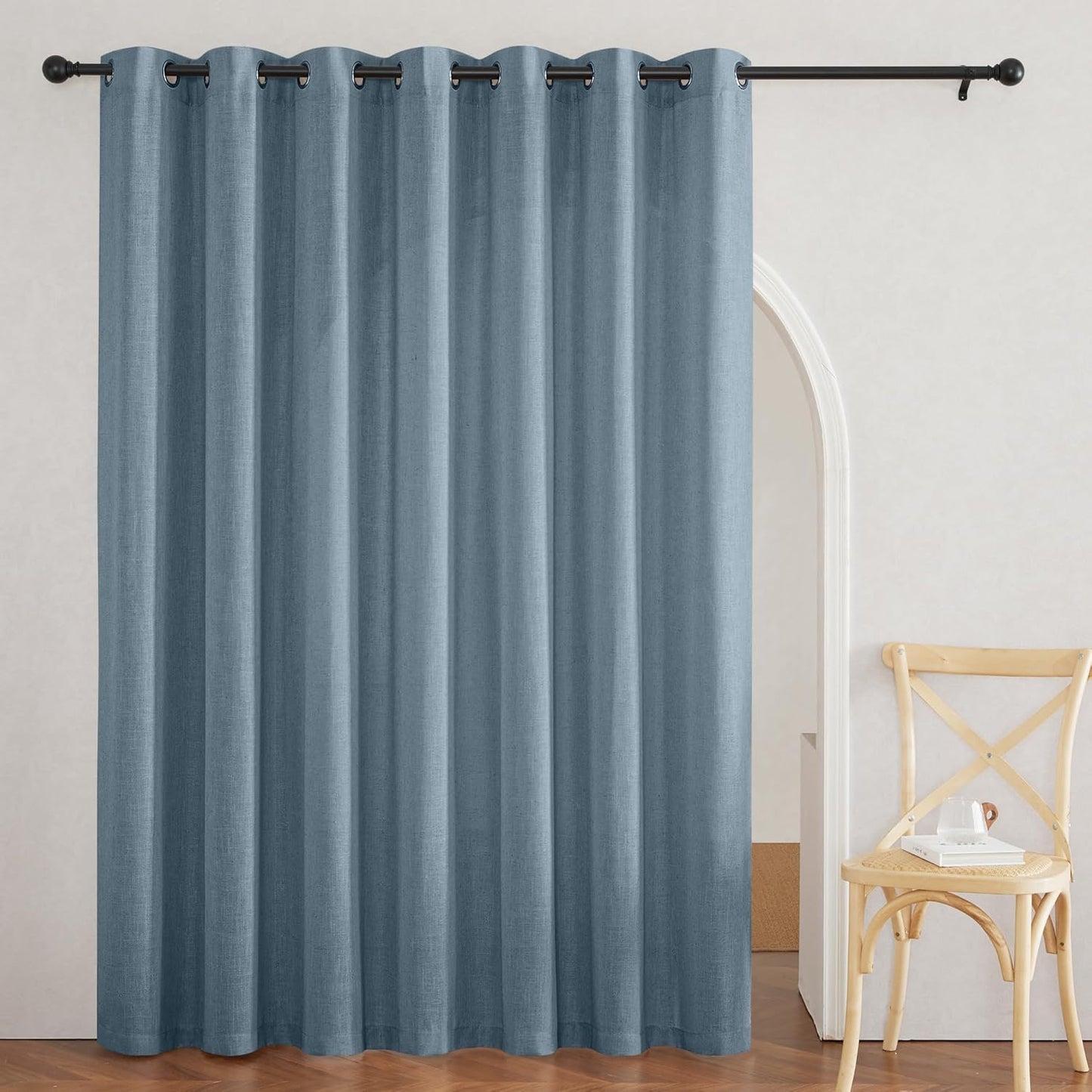 RYB HOME Extra Wide Semi Sheer Curtains for Room Divider