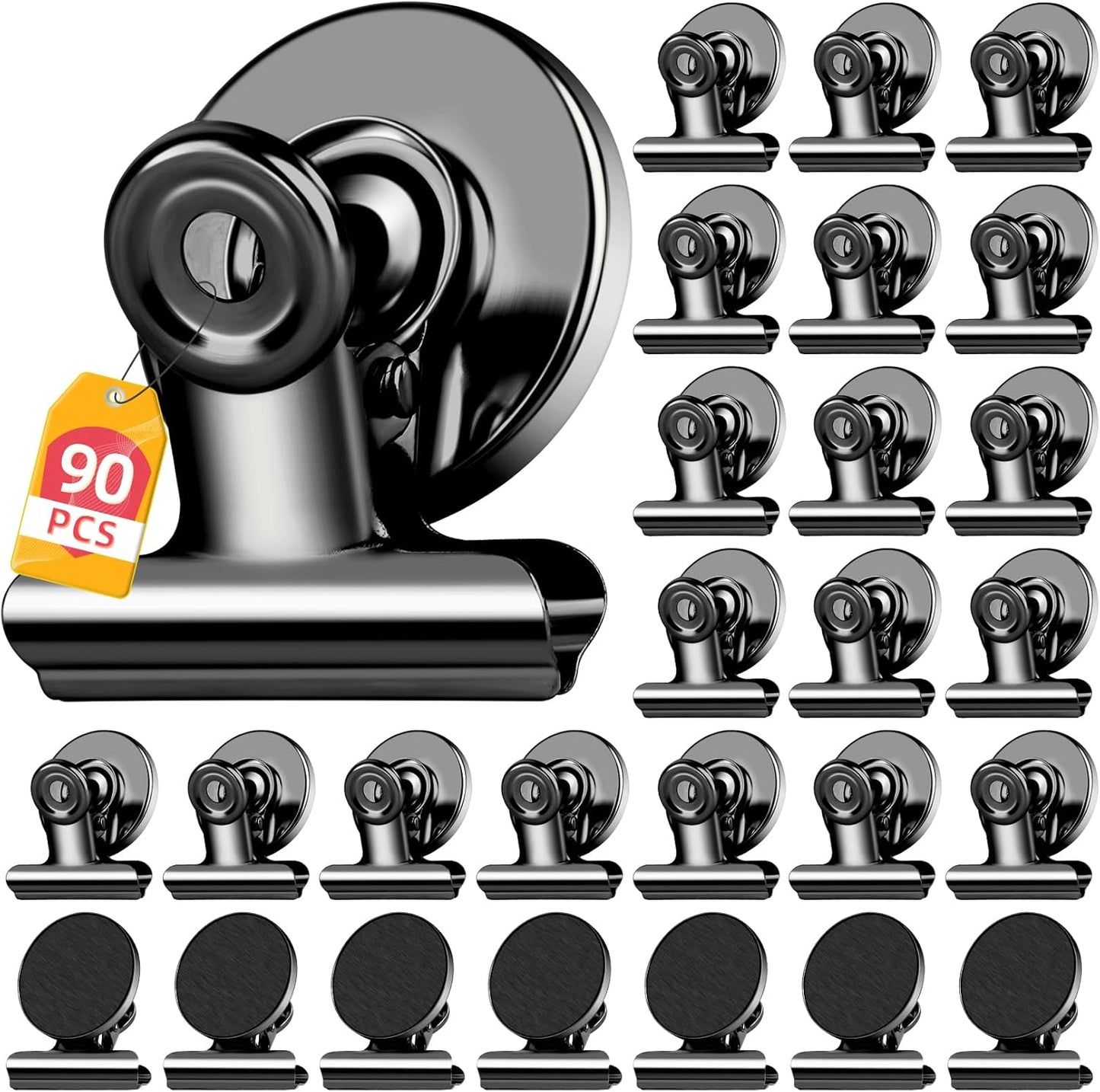 90 Pack Magnetic Clips for Fridge and Whiteboard Organization