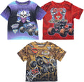 Monster Jam 3 Pack T-Shirts Toddler to Big Kid - Bold Truck Graphics