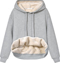 Yeokou Women's Sherpa Fleece Hooded Pullover - Cozy Winter Layer
