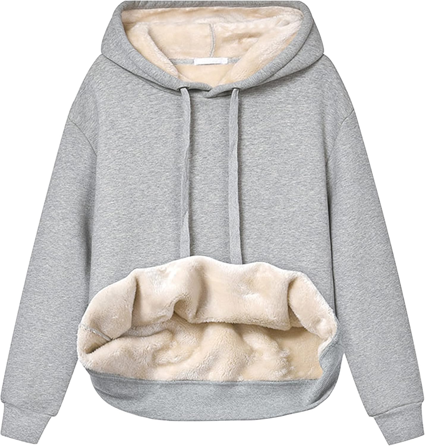 Yeokou Women's Winter Hoodies Pullover Sherpa Fleece Sweatshirt