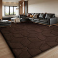 Sour Lemon 8x10 Area Rug - Soft Fluffy Grey Large Rug for Living Room