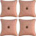 Outdoor Decorative Pillows with Coconut Button Pack of 4 - Weather