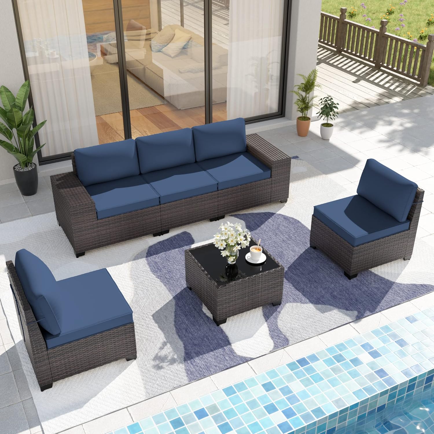 Kurapika 6 Pieces Patio Furniture Set for Outdoor Comfort